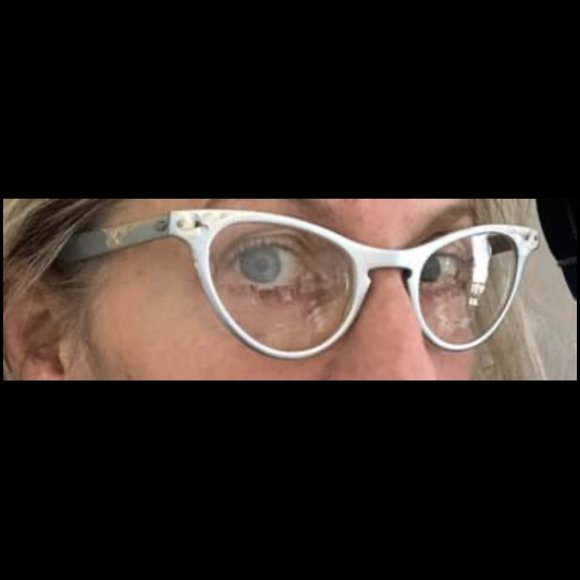 Vintage Cat Eye Glasses by Art Craft *Silver-Blue - Picture 8 of 8